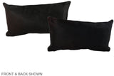 Solid Black 12"x22" Brazilian Cowhide Pillow #A38679 by Hudson Hides