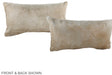 Champagne 12"x22" Brazilian Cowhide Pillow #A38690 by Hudson Hides
