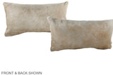 Champagne 12"x22" Brazilian Cowhide Pillow #A38690 by Hudson Hides
