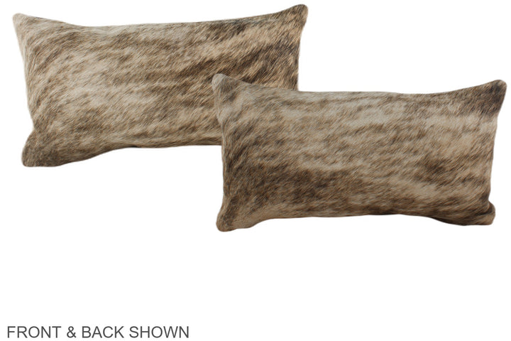 Light Brindle 12"x22" Brazilian Cowhide Pillow #A38692 by Hudson Hides