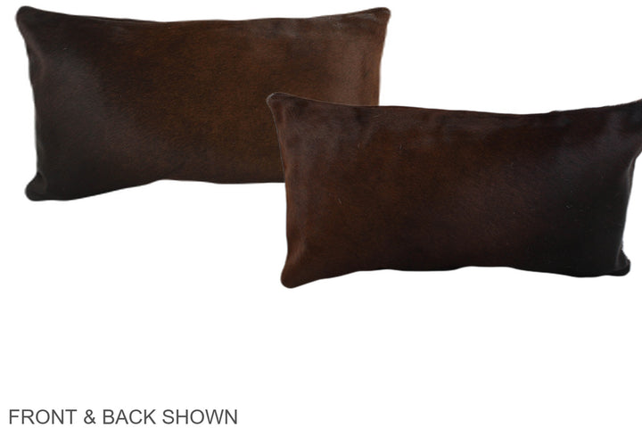 Chocolate 12"x22" Brazilian Cowhide Pillow #A38699 by Hudson Hides