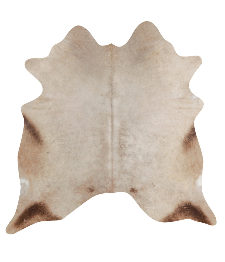 Taupe X-Large Brazilian Cowhide Rug 6'7"H x 6'6"W #A3870 by Hudson Hides