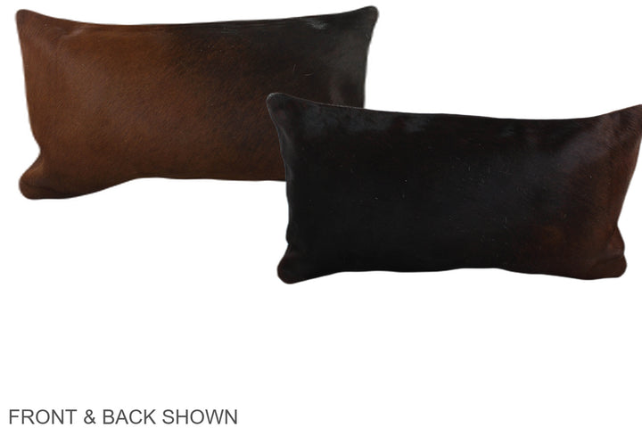 Brown with Red 12"x22" Brazilian Cowhide Pillow #A38703 by Hudson Hides