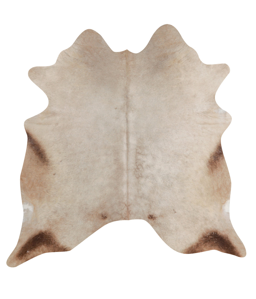 Taupe X-Large Brazilian Cowhide Rug 6'7"H x 6'6"W #A3870 by Hudson Hides