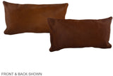 Solid Brown 12"x22" Brazilian Cowhide Pillow #A38711 by Hudson Hides