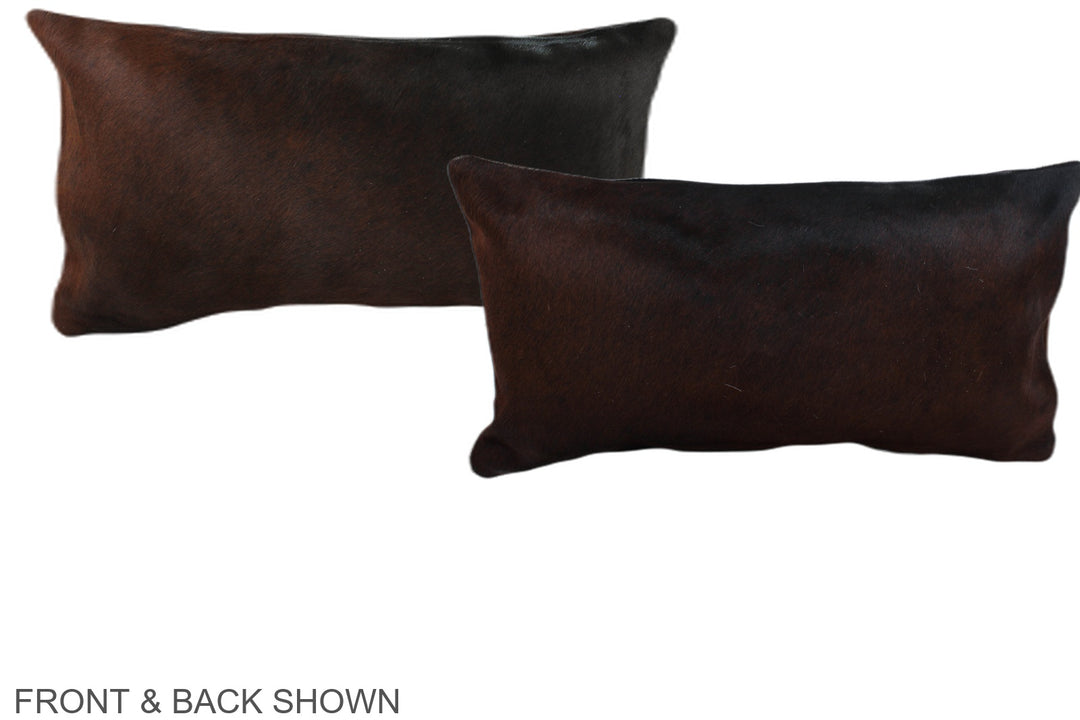 Chocolate 12"x22" Brazilian Cowhide Pillow #A38713 by Hudson Hides