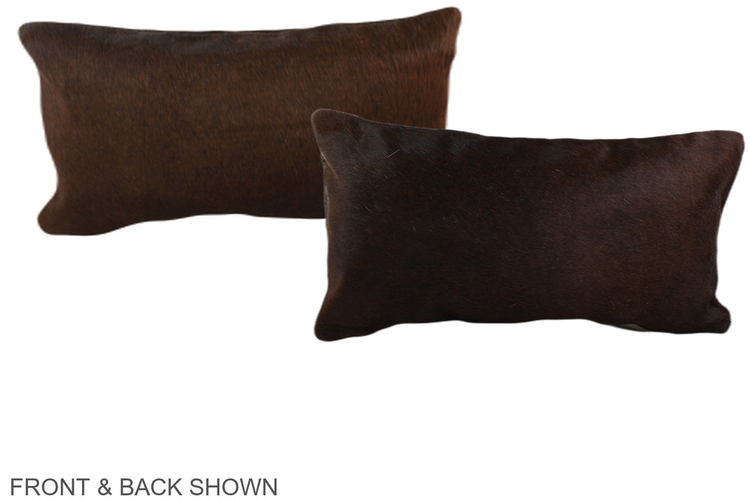 Chocolate 12"x22" Brazilian Cowhide Pillow #A38715 by Hudson Hides