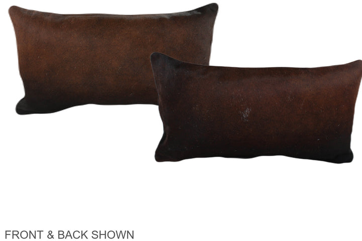 Chocolate 12"x22" Brazilian Cowhide Pillow #A38722 by Hudson Hides