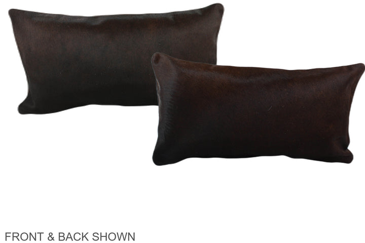 Chocolate 12"x22" Brazilian Cowhide Pillow #A38727 by Hudson Hides