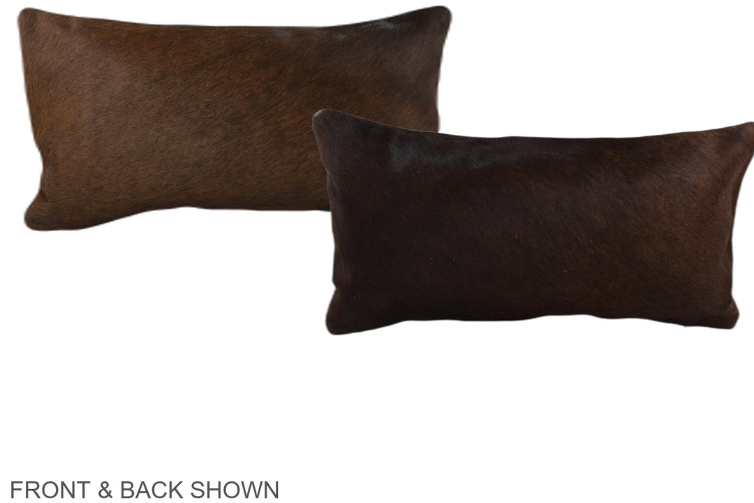 Chocolate 12"x22" Brazilian Cowhide Pillow #A38731 by Hudson Hides