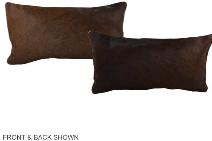 Chocolate 12"x22" Brazilian Cowhide Pillow #A38731 by Hudson Hides