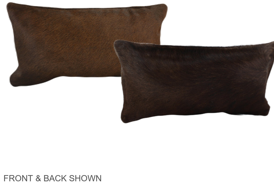 Chocolate 12"x22" Brazilian Cowhide Pillow #A38733 by Hudson Hides