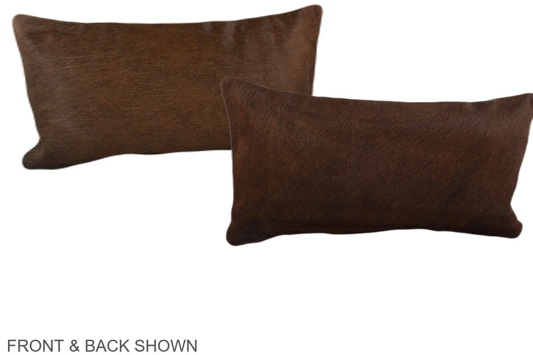 Chocolate 12"x22" Brazilian Cowhide Pillow #A38738 by Hudson Hides