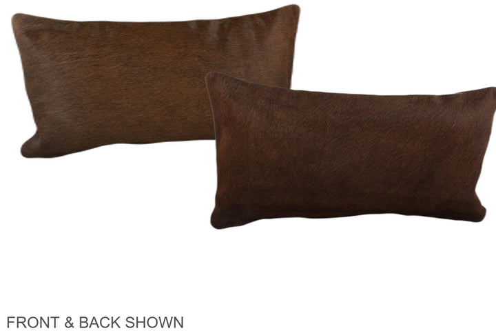 Chocolate 12"x22" Brazilian Cowhide Pillow #A38738 by Hudson Hides