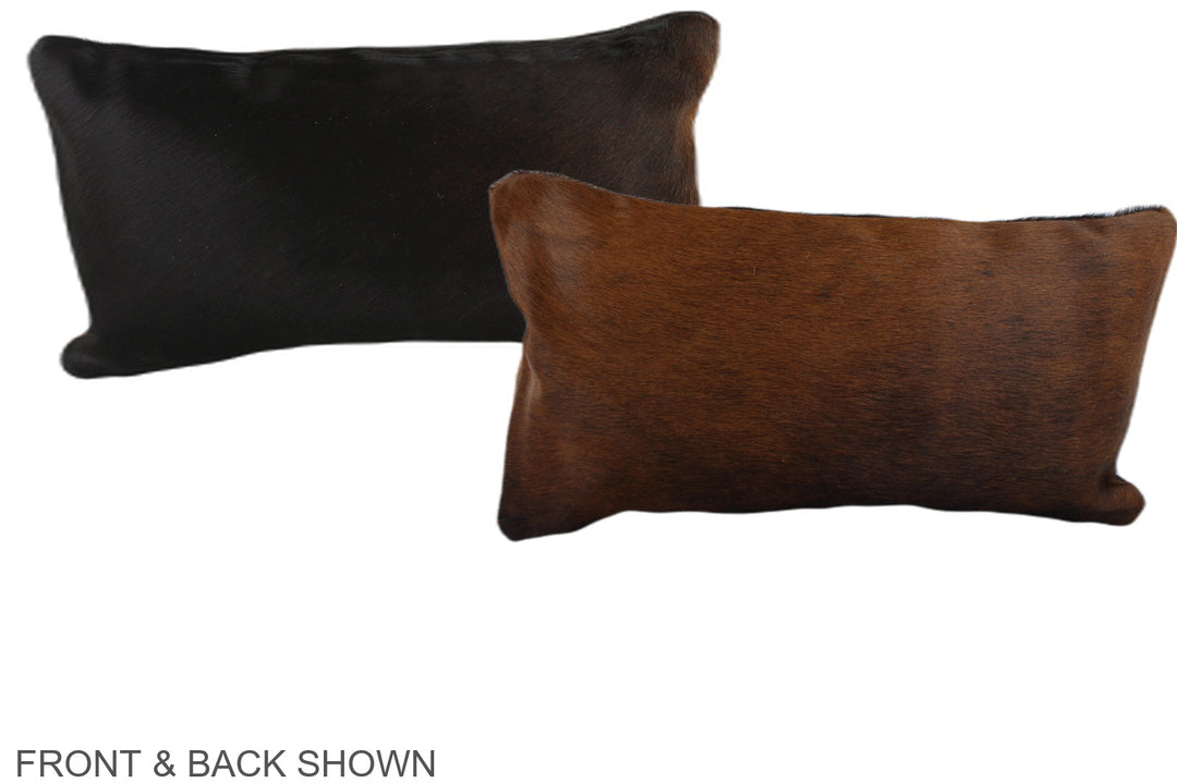 Chocolate 12"x22" Brazilian Cowhide Pillow #A38740 by Hudson Hides