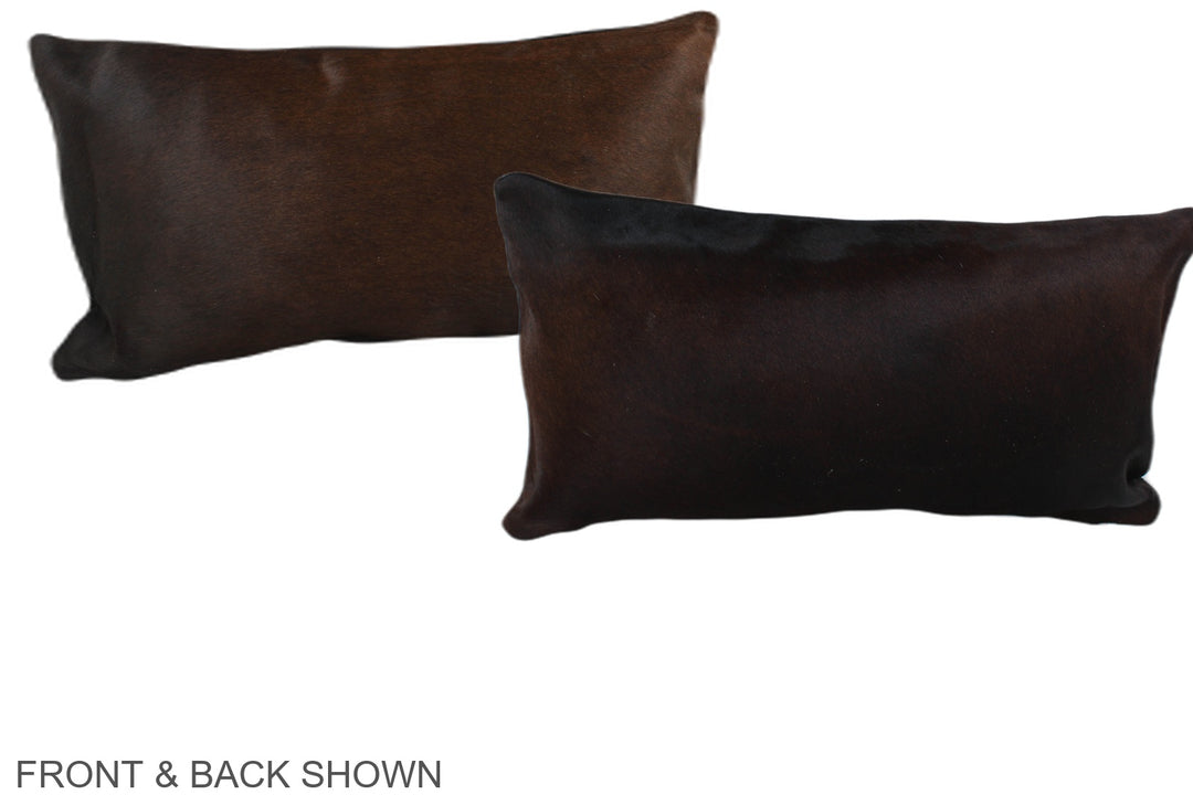 Chocolate 12"x22" Brazilian Cowhide Pillow #A38742 by Hudson Hides