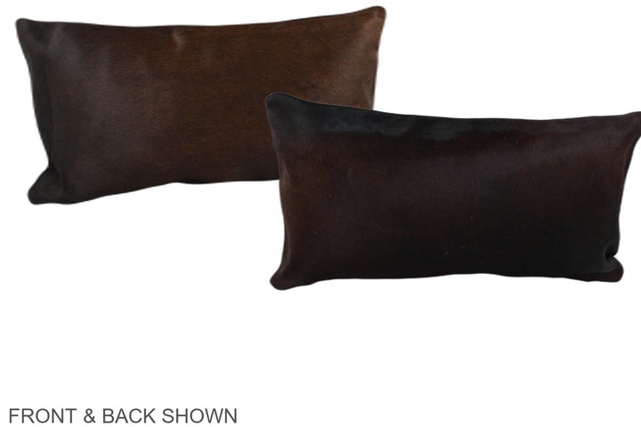Chocolate 12"x22" Brazilian Cowhide Pillow #A38742 by Hudson Hides