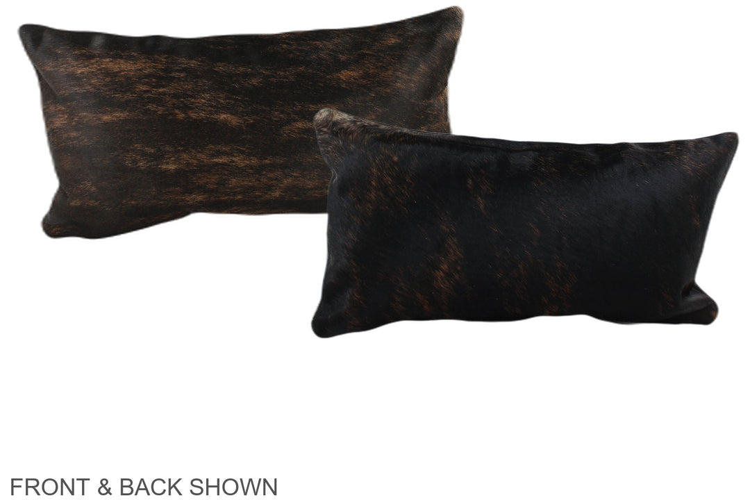 Dark Brindle 12"x22" Brazilian Cowhide Pillow #A38744 by Hudson Hides