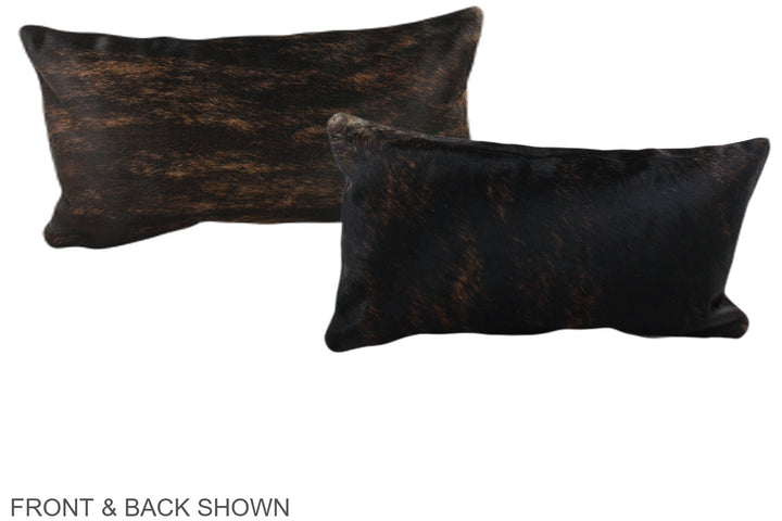 Dark Brindle 12"x22" Brazilian Cowhide Pillow #A38744 by Hudson Hides