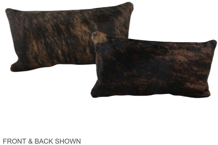 Dark Brindle 12"x22" Brazilian Cowhide Pillow #A38748 by Hudson Hides