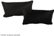 Solid Black 12"x22" Brazilian Cowhide Pillow #A38751 by Hudson Hides