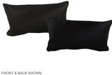 Solid Black 12"x22" Brazilian Cowhide Pillow #A38751 by Hudson Hides