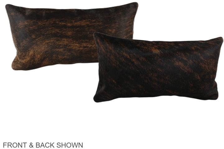 Dark Brindle 12"x22" Brazilian Cowhide Pillow #A38757 by Hudson Hides