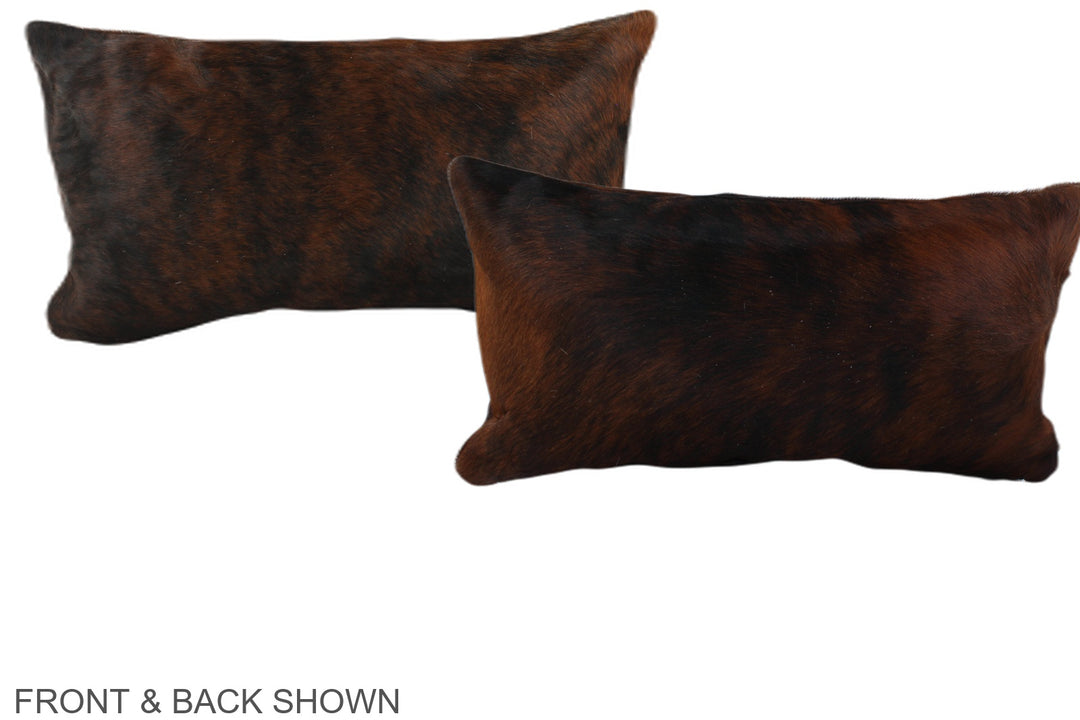 Dark Brindle 12"x22" Brazilian Cowhide Pillow #A38760 by Hudson Hides