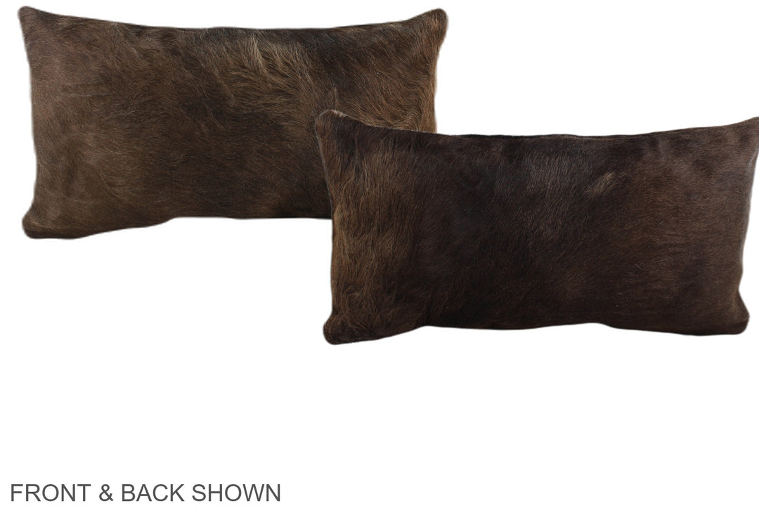 Chocolate 12"x22" Brazilian Cowhide Pillow #A38764 by Hudson Hides