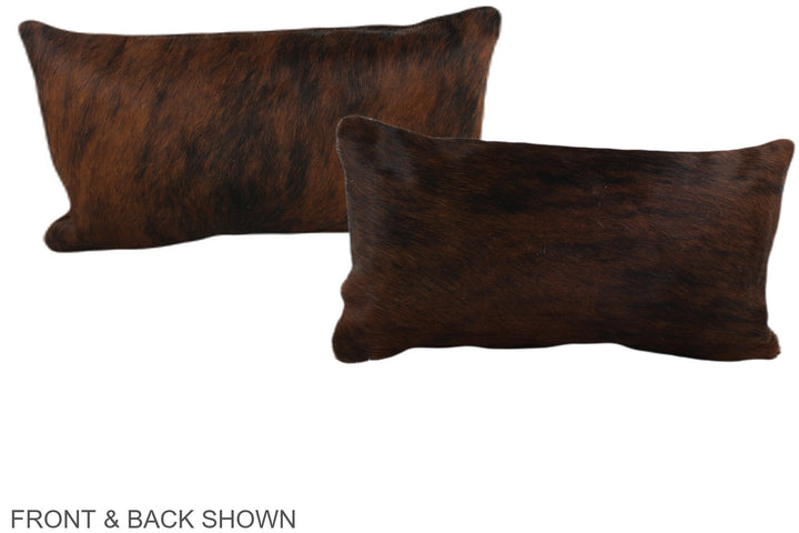 Dark Brindle 12"x22" Brazilian Cowhide Pillow #A38766 by Hudson Hides