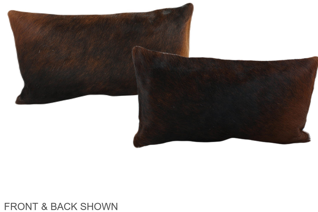 Dark Brindle 12"x22" Brazilian Cowhide Pillow #A38768 by Hudson Hides