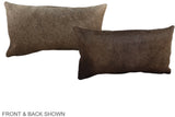 Grey with Beige 12"x22" Brazilian Cowhide Pillow #A38771 by Hudson Hides