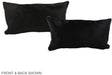 Solid Black 12"x22" Brazilian Cowhide Pillow #A38775 by Hudson Hides