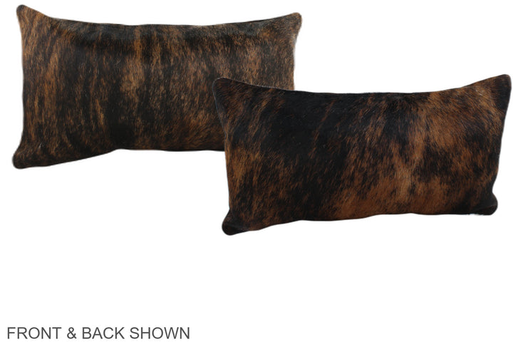 Dark Brindle 12"x22" Brazilian Cowhide Pillow #A38777 by Hudson Hides