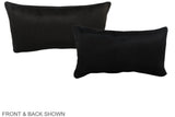 Solid Black 12"x22" Brazilian Cowhide Pillow #A38779 by Hudson Hides