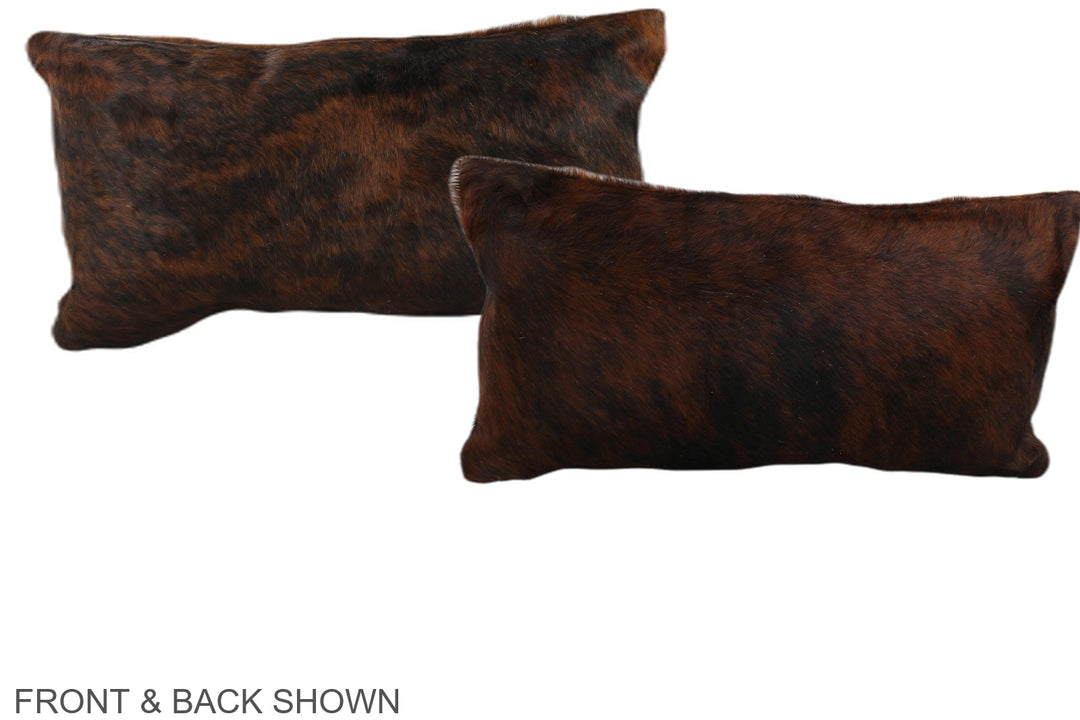 Dark Brindle 12"x22" Brazilian Cowhide Pillow #A38781 by Hudson Hides