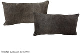 Grey with Beige 12"x22" Brazilian Cowhide Pillow #A38784 by Hudson Hides