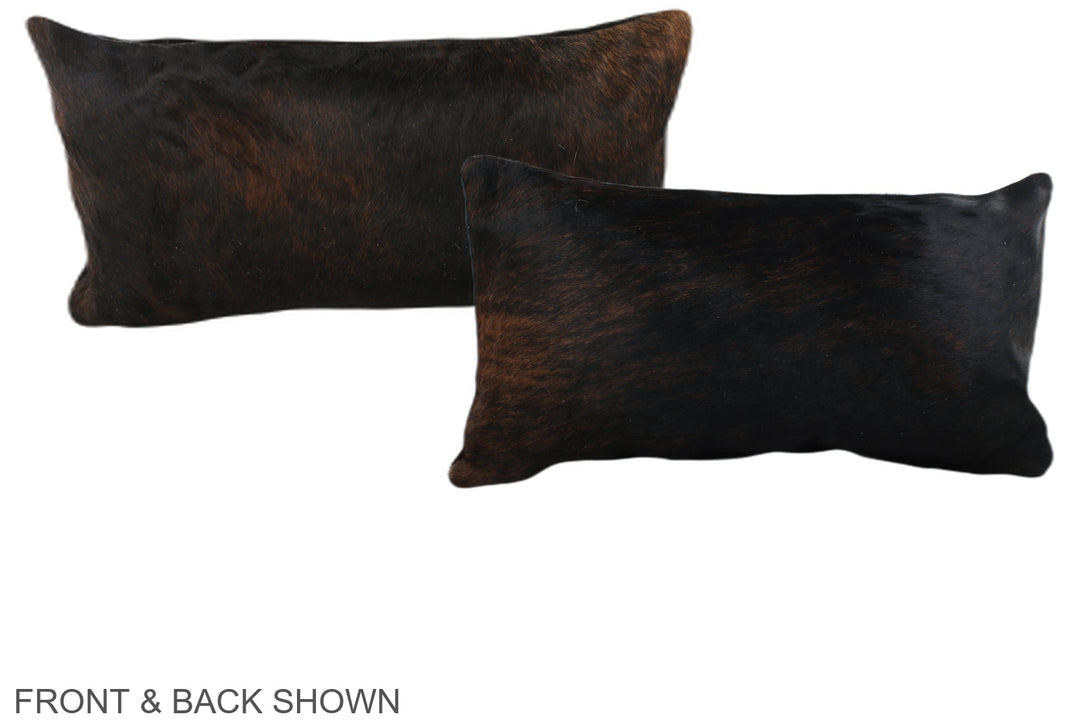Dark Brindle 12"x22" Brazilian Cowhide Pillow #A38788 by Hudson Hides