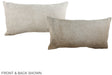Grey with Beige 12"x22" Brazilian Cowhide Pillow #A38789 by Hudson Hides