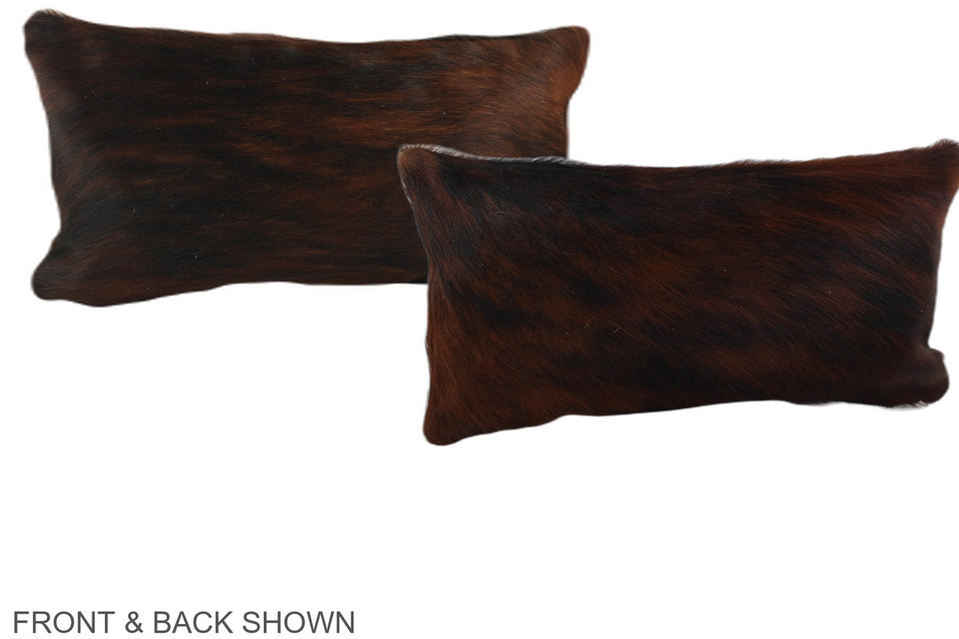 Dark Brindle 12"x22" Brazilian Cowhide Pillow #A38790 by Hudson Hides