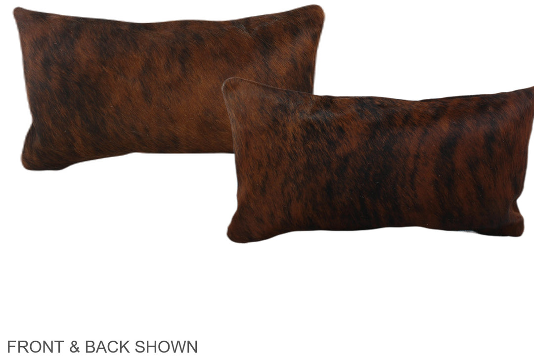 Dark Brindle 12"x22" Brazilian Cowhide Pillow #A38792 by Hudson Hides