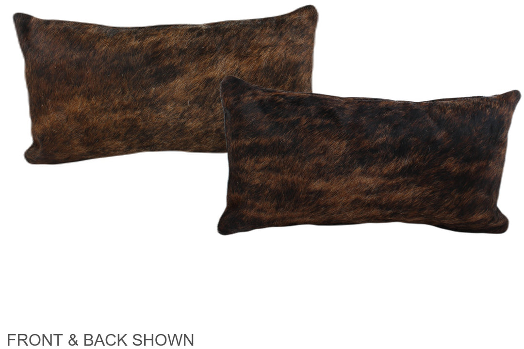 Dark Brindle 12"x22" Brazilian Cowhide Pillow #A38795 by Hudson Hides