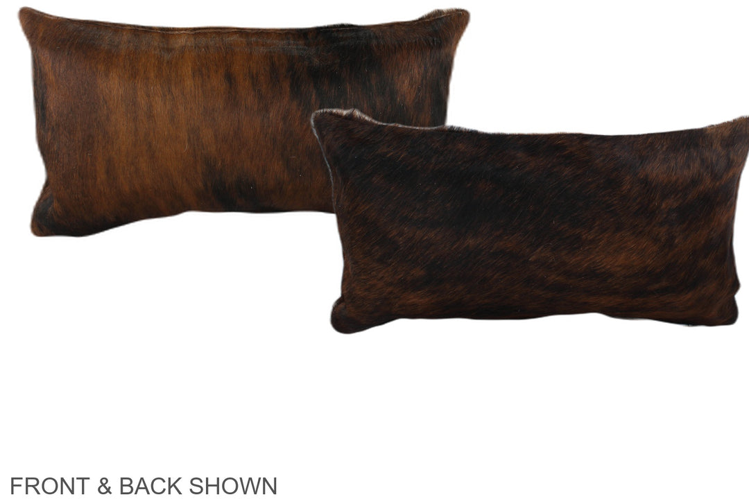 Dark Brindle 12"x22" Brazilian Cowhide Pillow #A38804 by Hudson Hides
