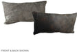Grey with Beige 12"x22" Brazilian Cowhide Pillow #A38805 by Hudson Hides