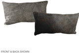 Grey with Beige 12"x22" Brazilian Cowhide Pillow #A38805 by Hudson Hides