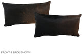 Chocolate 12"x22" Brazilian Cowhide Pillow #A38809 by Hudson Hides