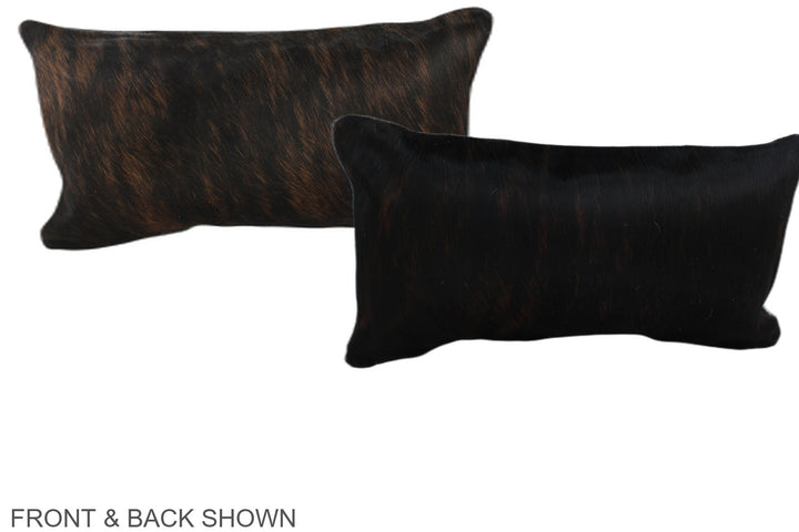 Dark Brindle 12"x22" Brazilian Cowhide Pillow #A38810 by Hudson Hides