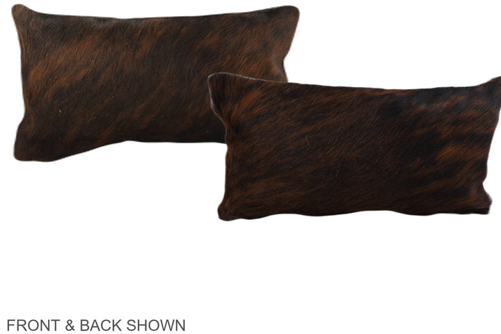 Dark Brindle 12"x22" Brazilian Cowhide Pillow #A38812 by Hudson Hides