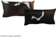 Chocolate 12"x22" Brazilian Cowhide Pillow #A38814 by Hudson Hides