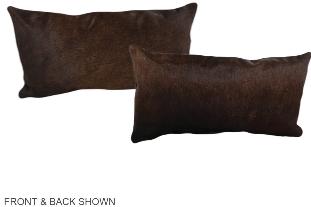 Chocolate 12"x22" Brazilian Cowhide Pillow #A38816 by Hudson Hides